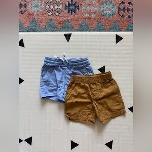Cat & Jack|Baby boy,toddler set of two shorts-Blue and Brown khaki•••size 2T
